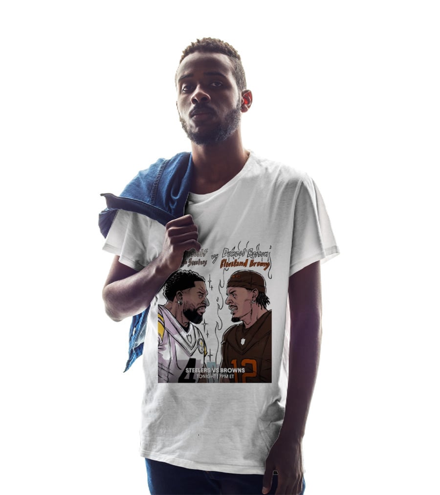 DK Metcalf Pittsburgh Steelers Vs Denzel Boston Cleveland Browns Steelers Vs Browns T-Shirt