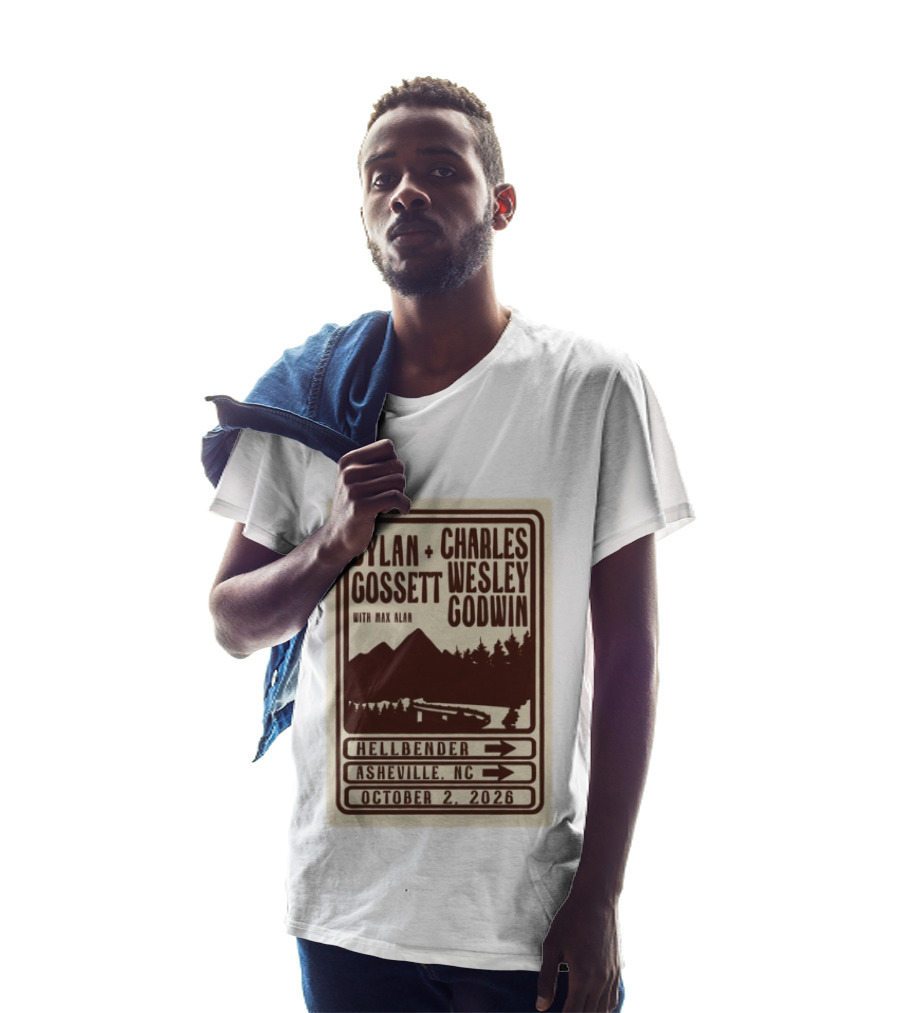 Dylan Gossett Charles Wesley Godwin Concert Hellbender Asheville NC October 2 2026 T-Shirt