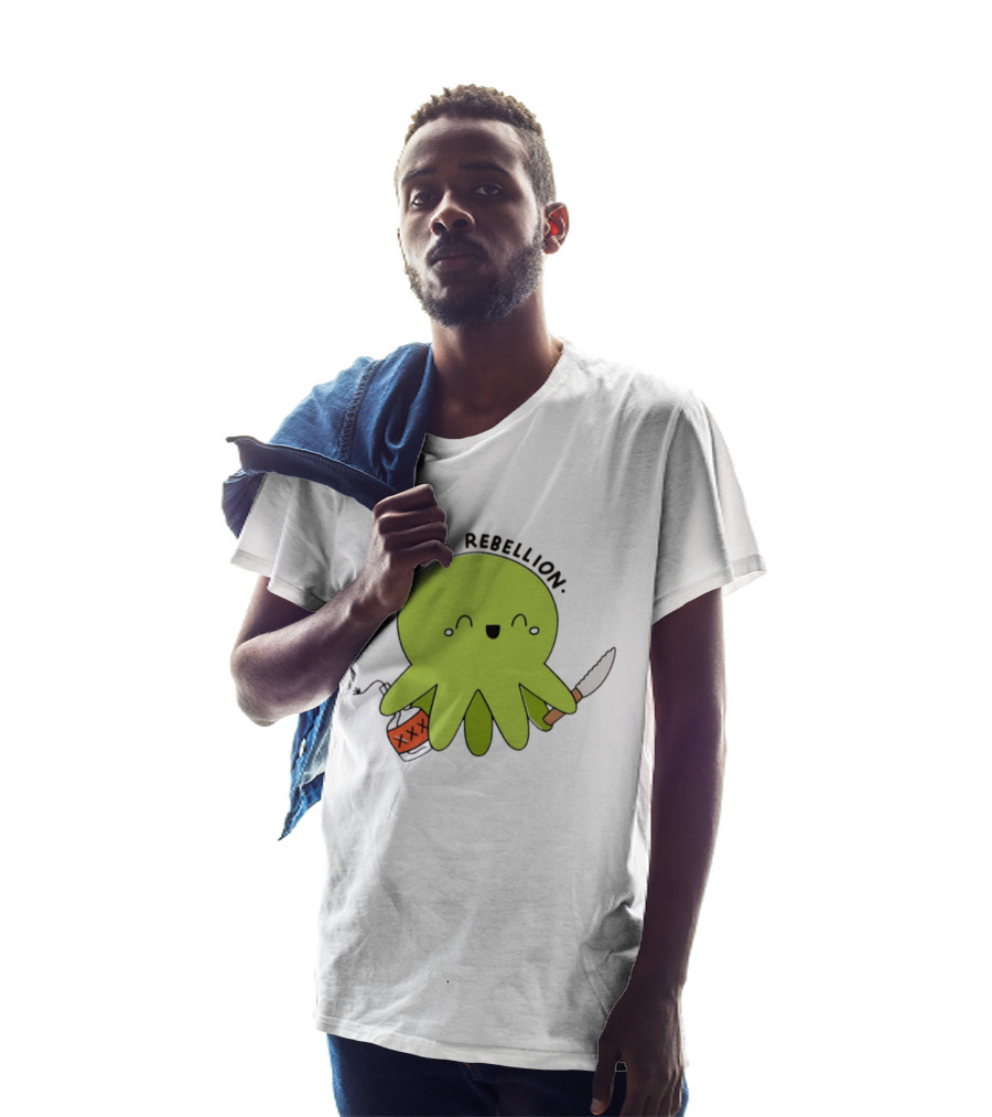 Incite Rebellion Octopus Knife Molotov Cocktail T-Shirt