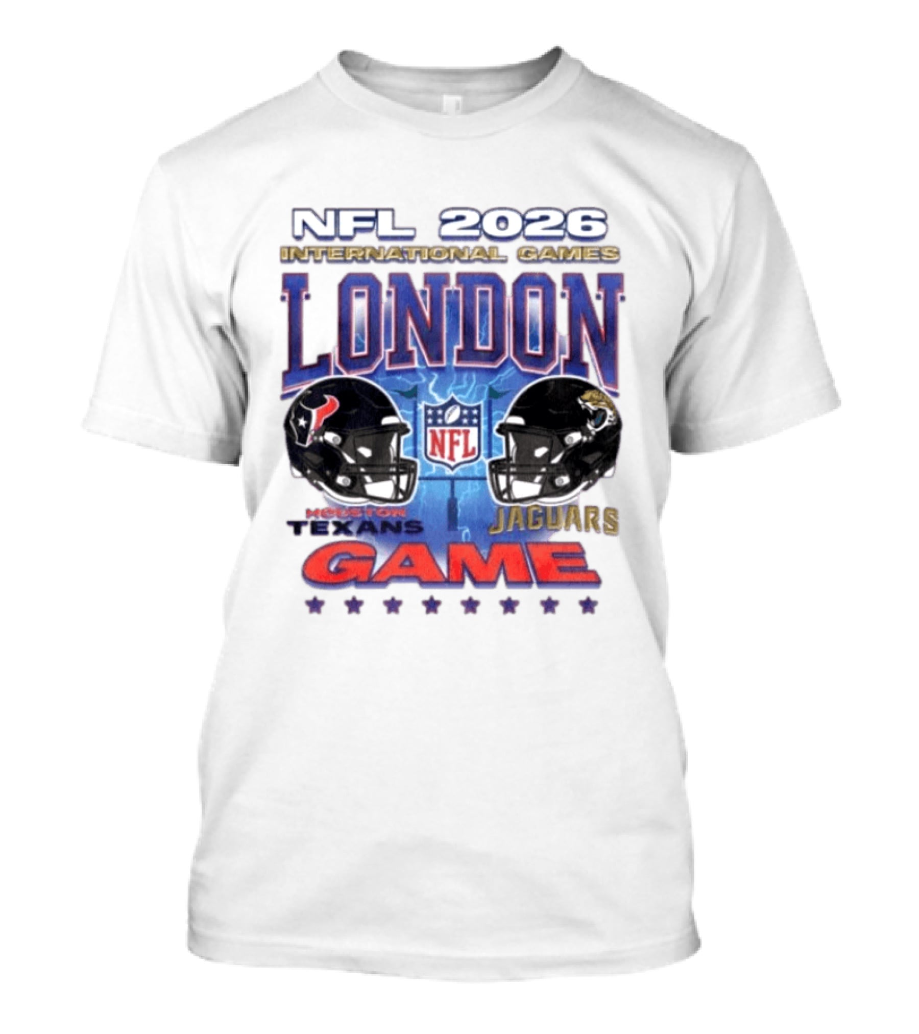 NFL 2026 International Games London Houston Texans Vs Jacksonville Jaguars Game T-Shirt