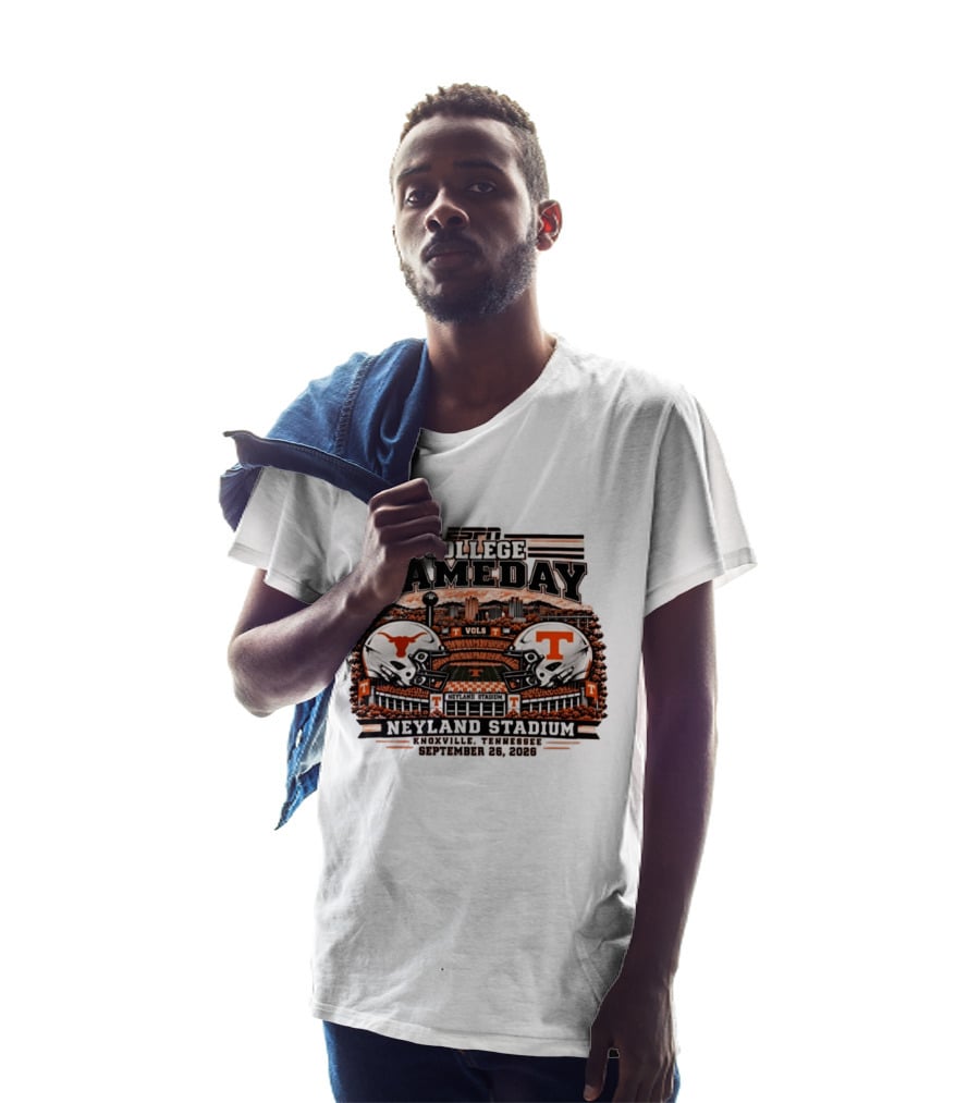 ESPN College GameDay Tennessee Volunteers Vs Texas Longhorns Neyland Stadium Knoxville September 26 2026 T-Shirt