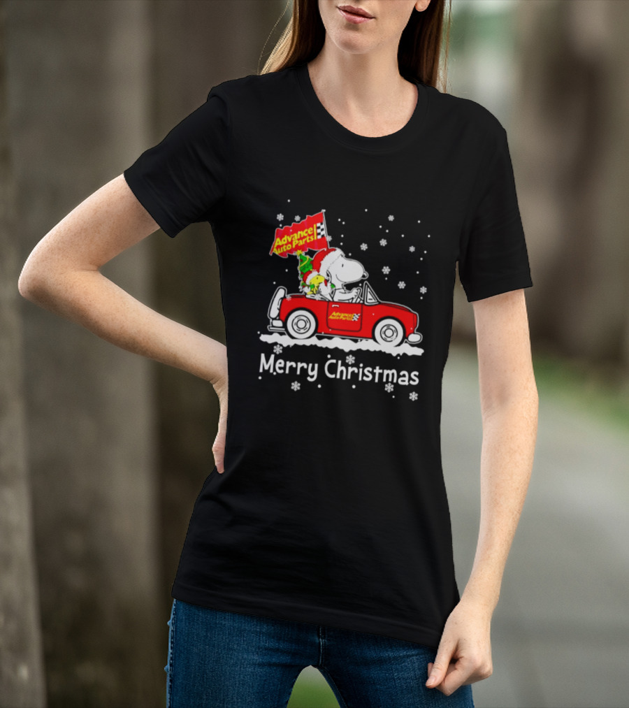 Advance Auto Parts Snoopy Woodstock Merry Christmas 2026 T-Shirt