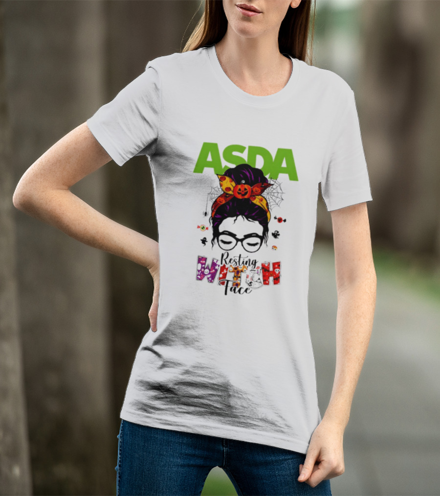 ASDA Resting Witch Face Halloween 2026 Pumpkin Headband Glasses T-Shirt