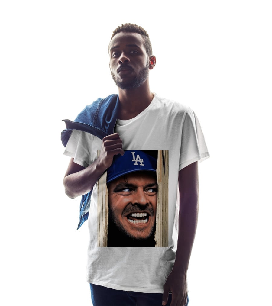 Jack Torrance LA Dodgers Hat Here's Johnny The Shining Baseball T-Shirt