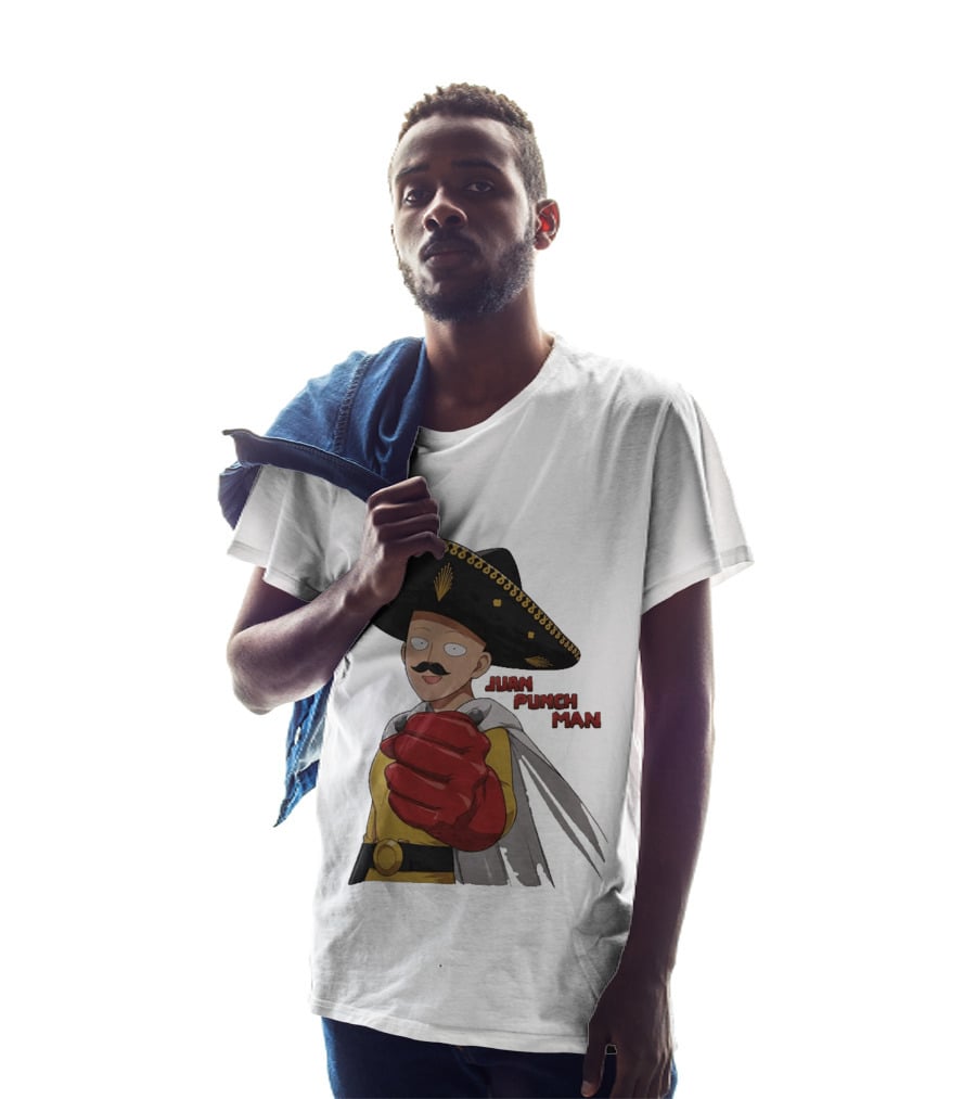 Juan Punch Man Mexican Sombrero Moustache T-Shirt