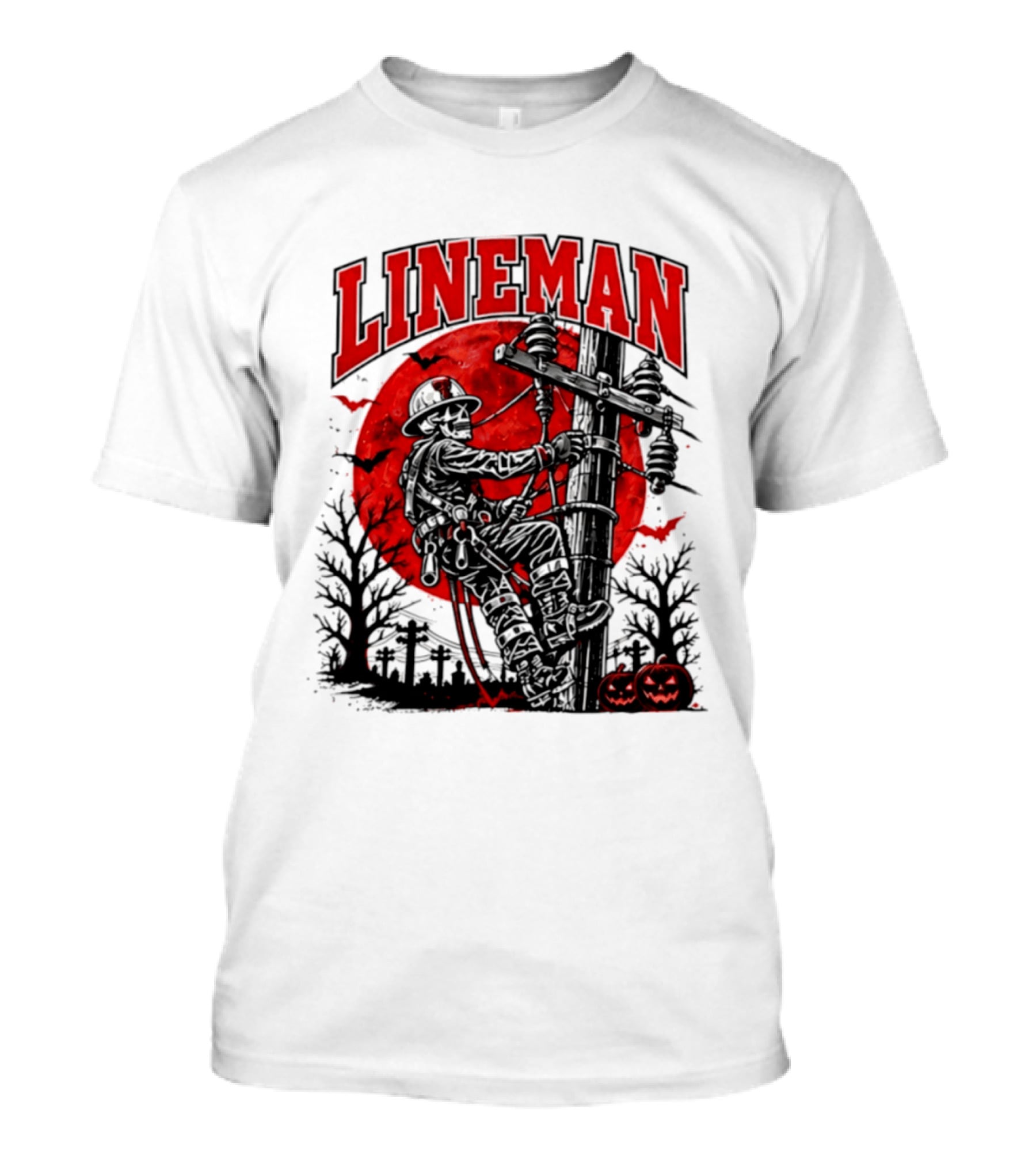 Texas Tech Red Raiders Lineman Halloween Skeleton Scene 2026 T-Shirt