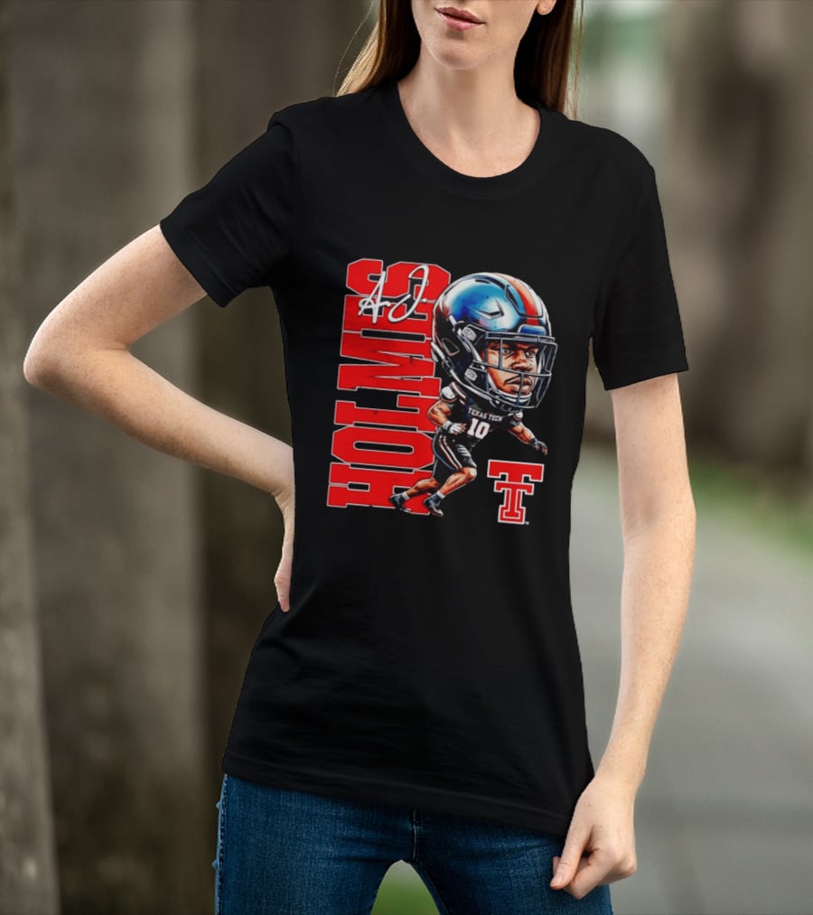 A.J. Holmes Jr Texas Tech Red Raiders Football FT NCAA Bobble Head T-Shirt