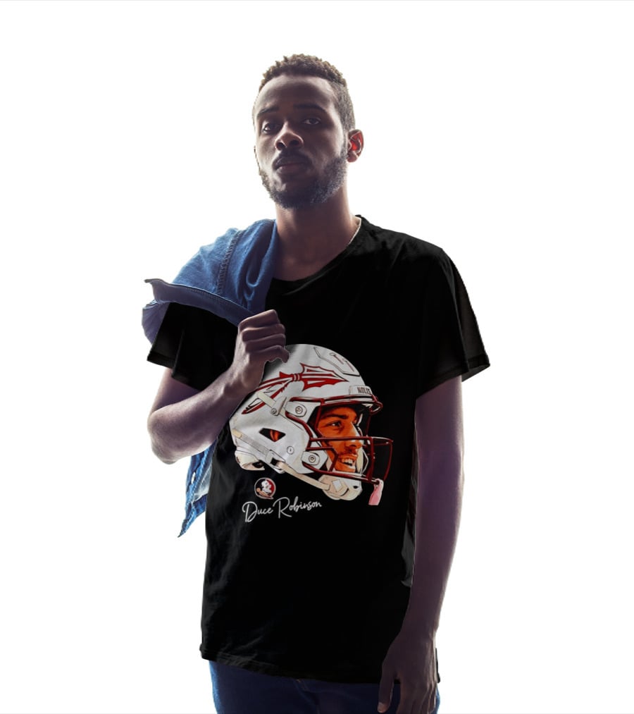 Duce Robinson Florida State Seminoles Football NCAA Game Face Helmet T-Shirt