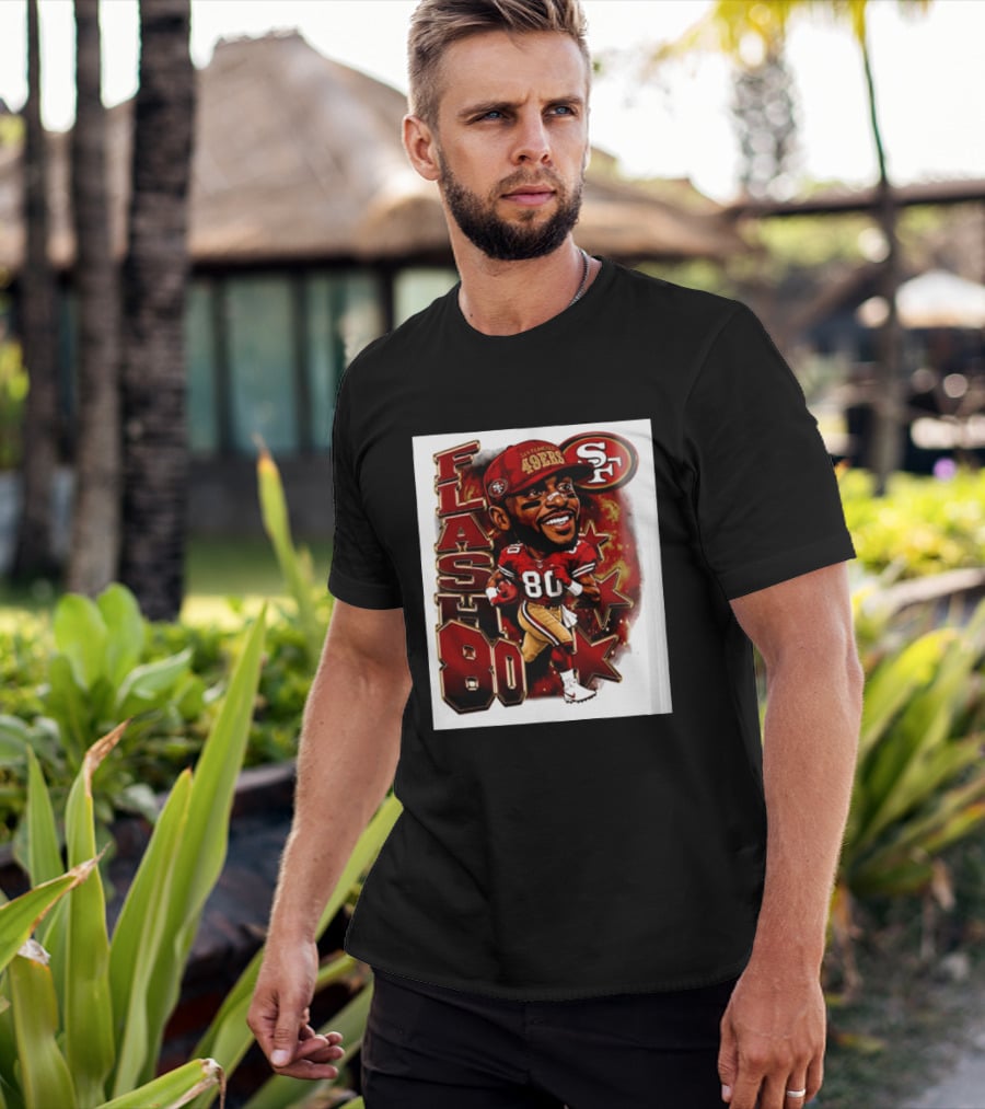 Flash Jerry Rice 80 San Francisco 49ers Caricature SF T-Shirt