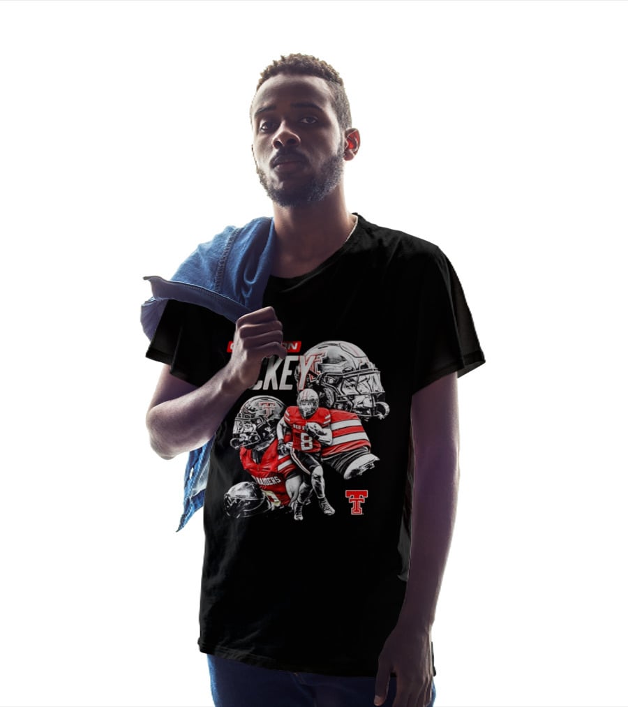 Cameron Dickey Texas Tech Red Raiders NCAA Football Player Collage T-Shirt