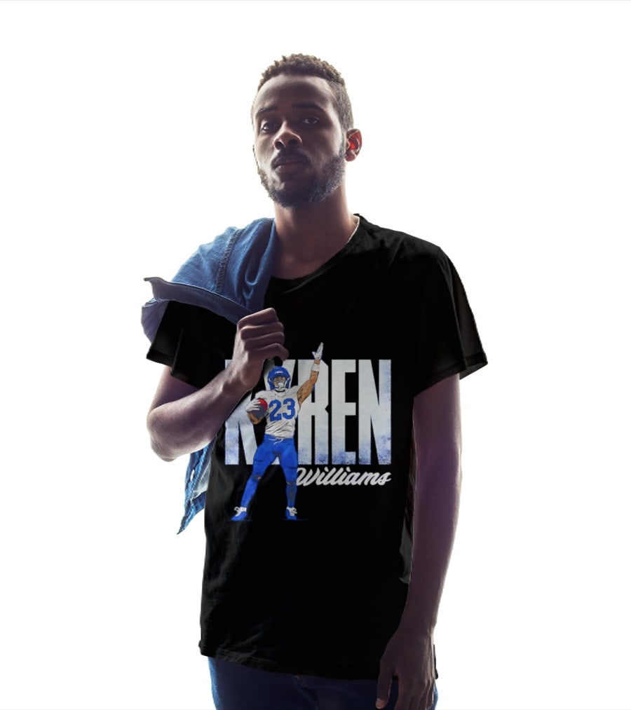Kyren Williams Los Angeles Rams 23 Football Player Pose T-Shirt