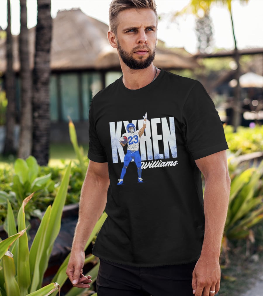 Kyren Williams Los Angeles Rams 23 Football Player Pose T-Shirt