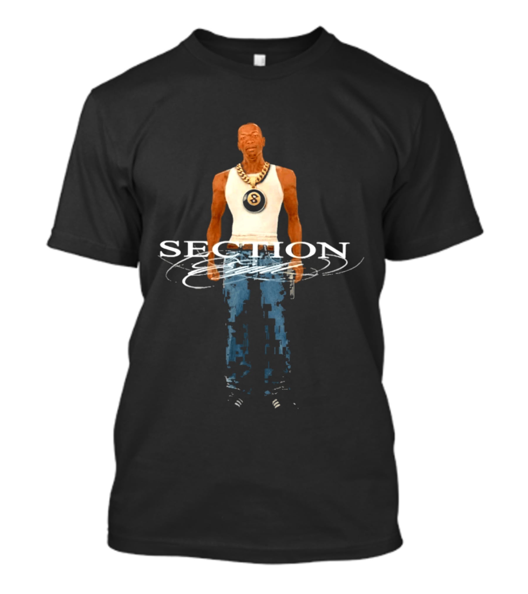 Section 8 CJ Black Gold Chain T-Shirt