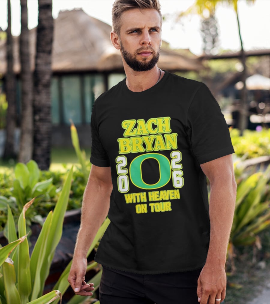 Zach Bryan Oregon 2026 With Heaven On Tour T-Shirt
