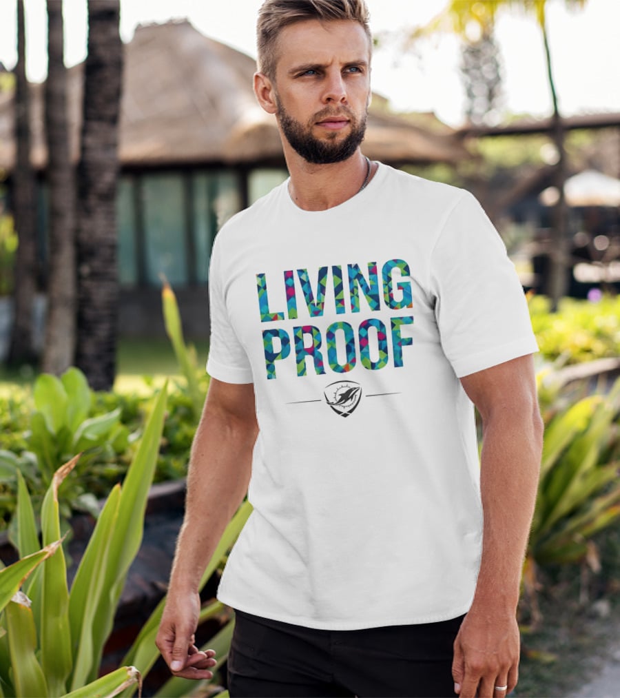Dolphins Living Proof Crucial Catch Multicolor T-Shirt