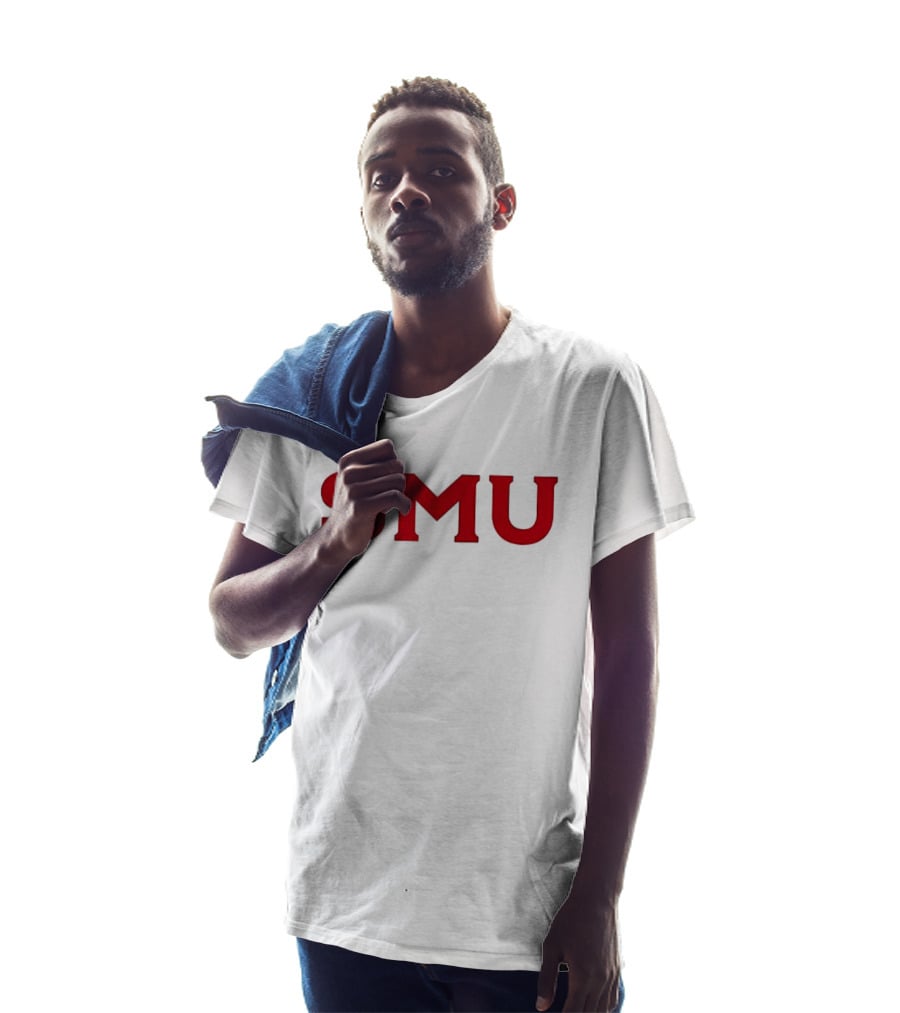 SMU Blue Blood New Blood Football 2 Sided Kevin Jennings T-Shirt
