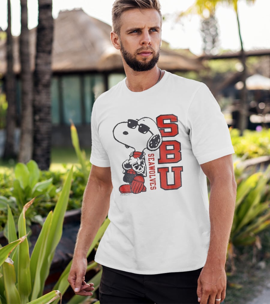SBU Seawolves Snoopy Peanuts T-Shirt