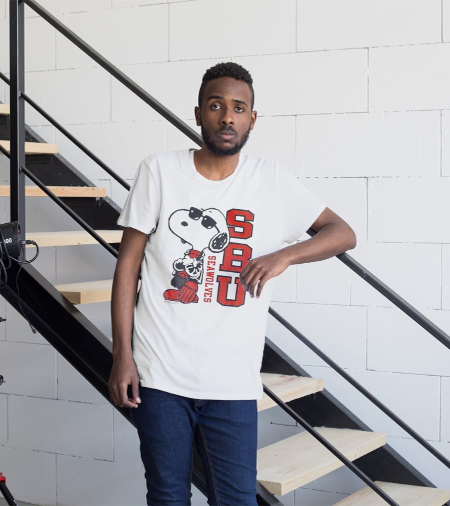SBU Seawolves Snoopy Peanuts T-Shirt