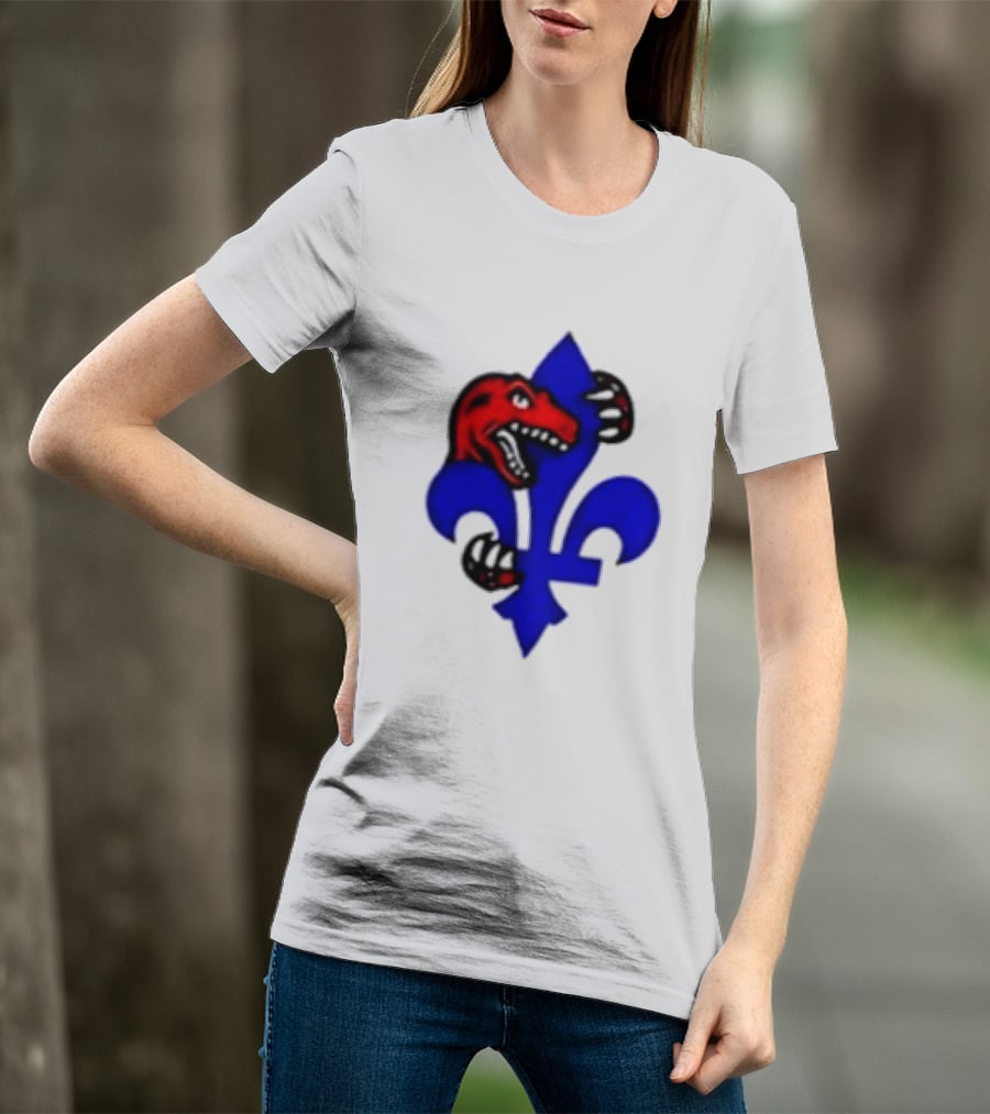 Toronto Raptors Vs Miami Heat Ville De Quebec 2026 Two Sided Fleur De Lis Raptors Claw T-Shirt