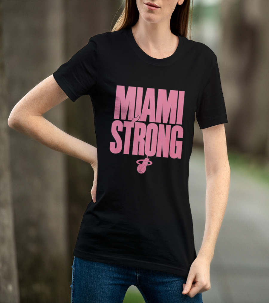 Miami Strong Heat Basketball Pink Court Culture T-Shirt