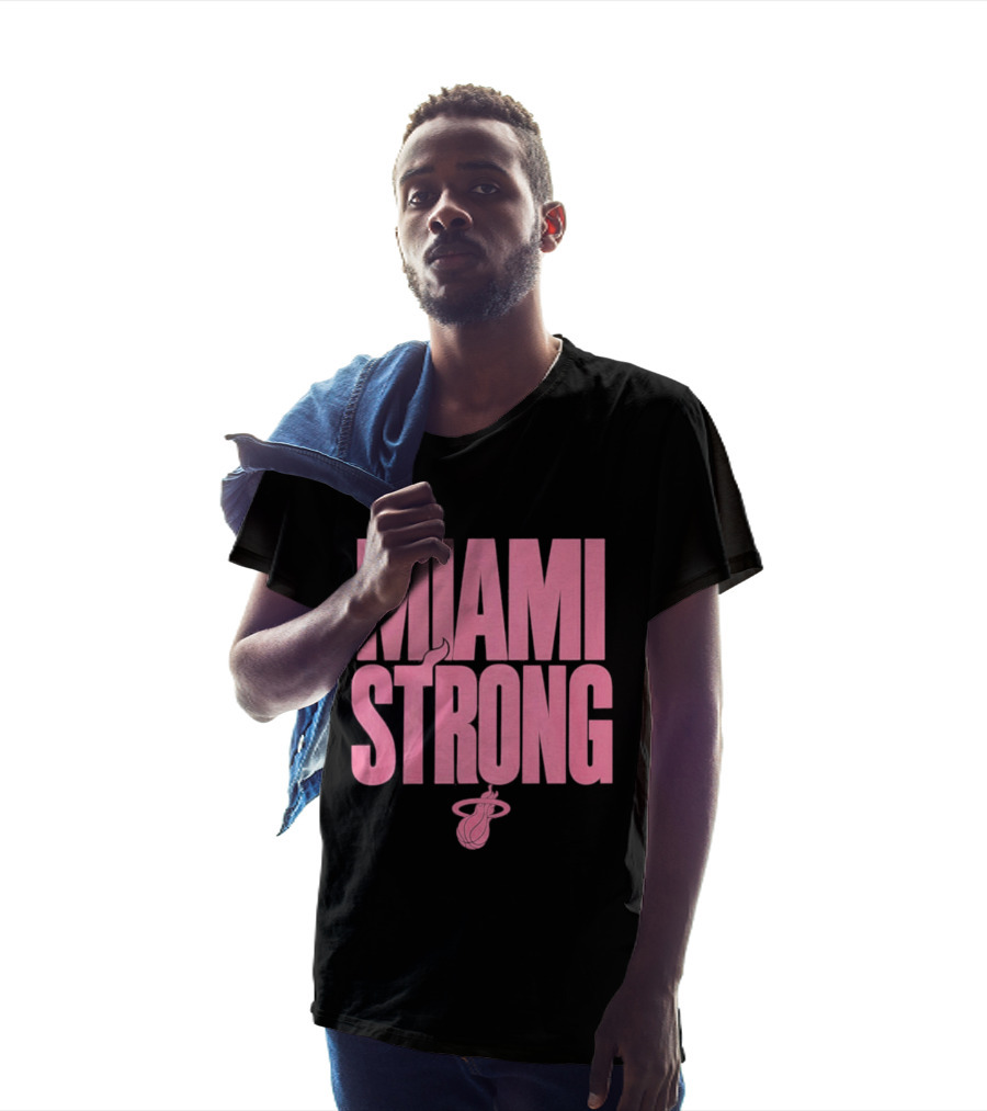 Miami Strong Heat Basketball Pink Court Culture T-Shirt