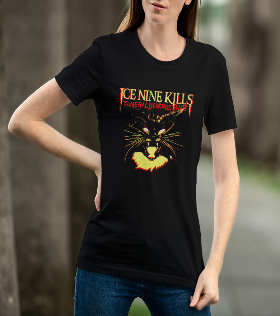 Ice Nine Kills Funeral Derangements Horror Cat T-Shirt