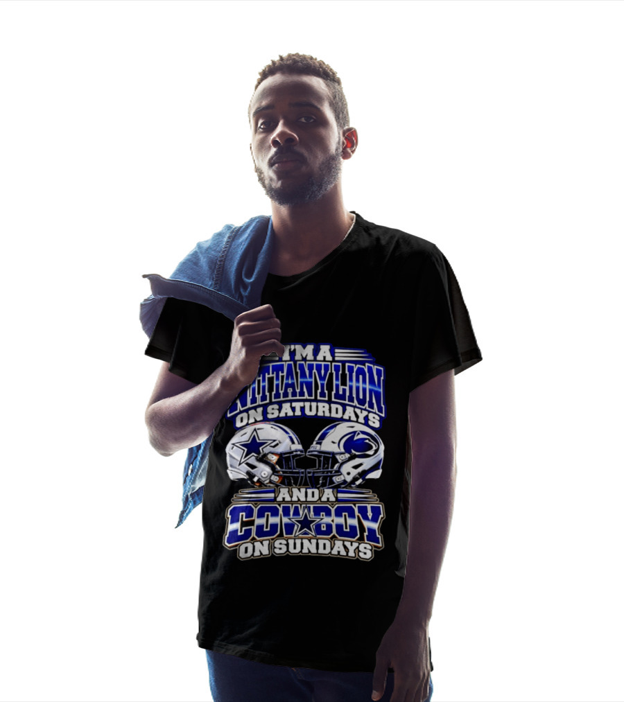 I'm A Nittany Lion On Saturdays And A Cowboy On Sundays Football Helmets 2026 T-Shirt