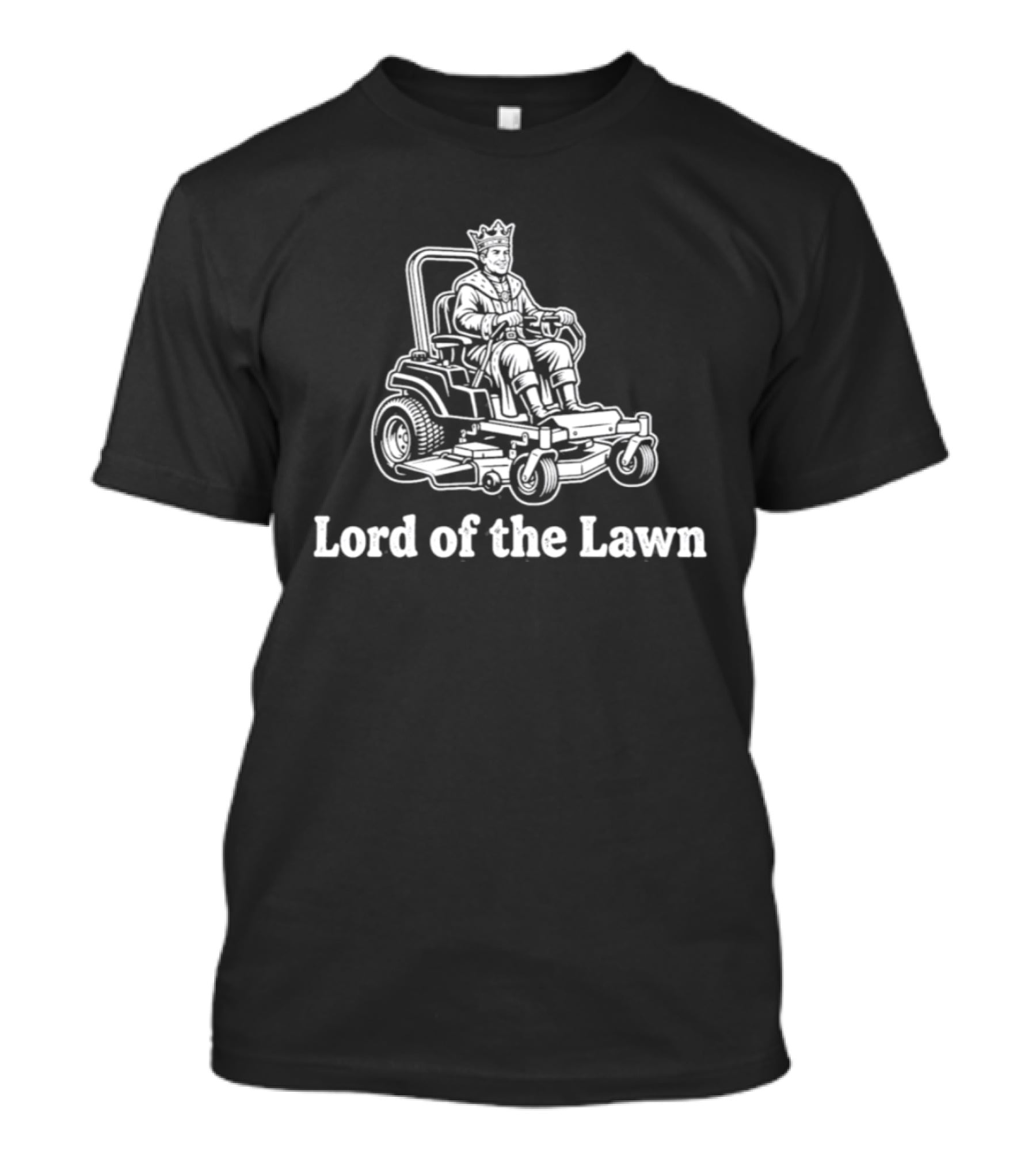 Lord Of The Lawn Grass Cutting Dad Riding Mower King T-Shirt