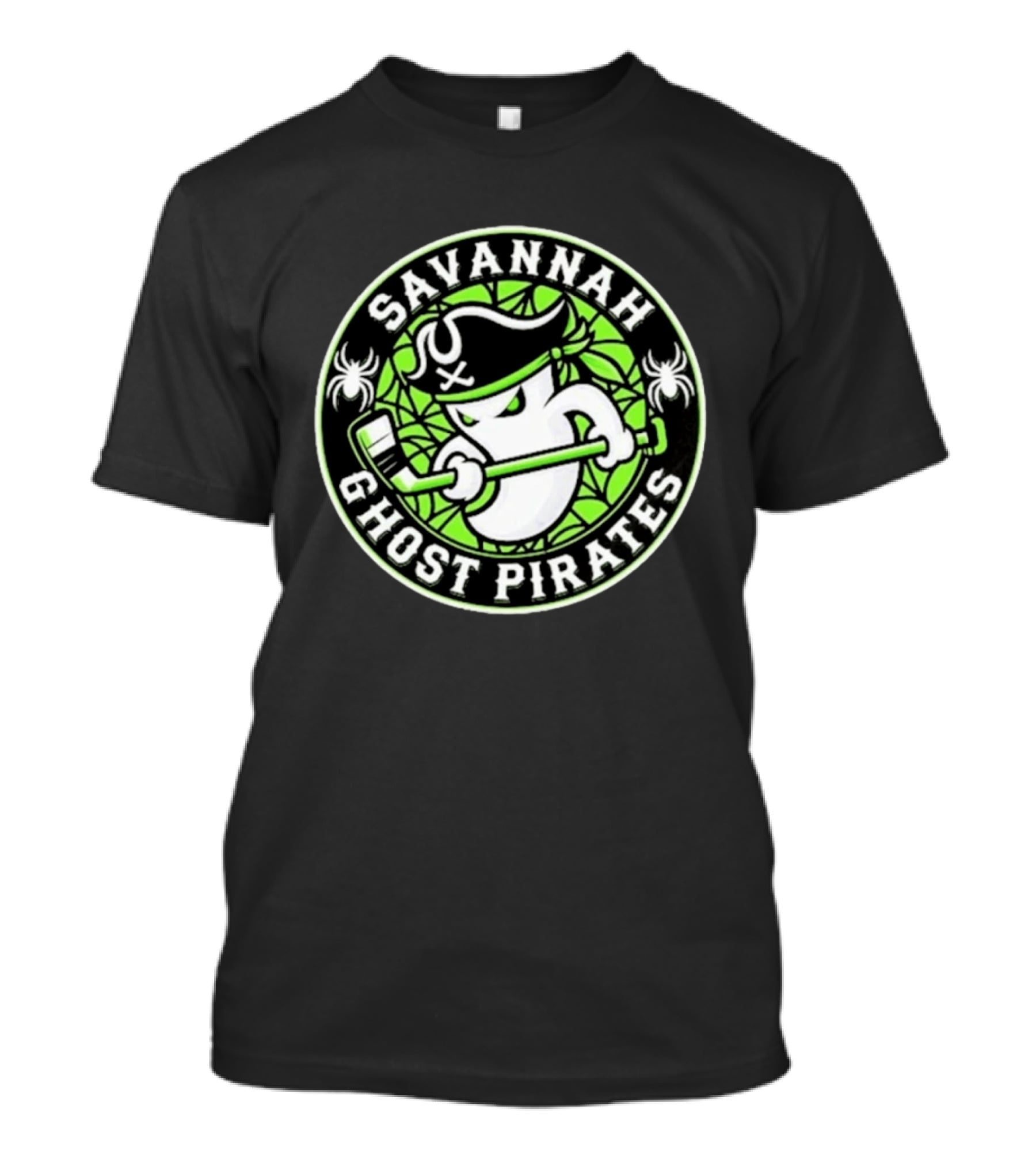 Savannah Ghost Pirates Hockey ECHL Team Green T-Shirt