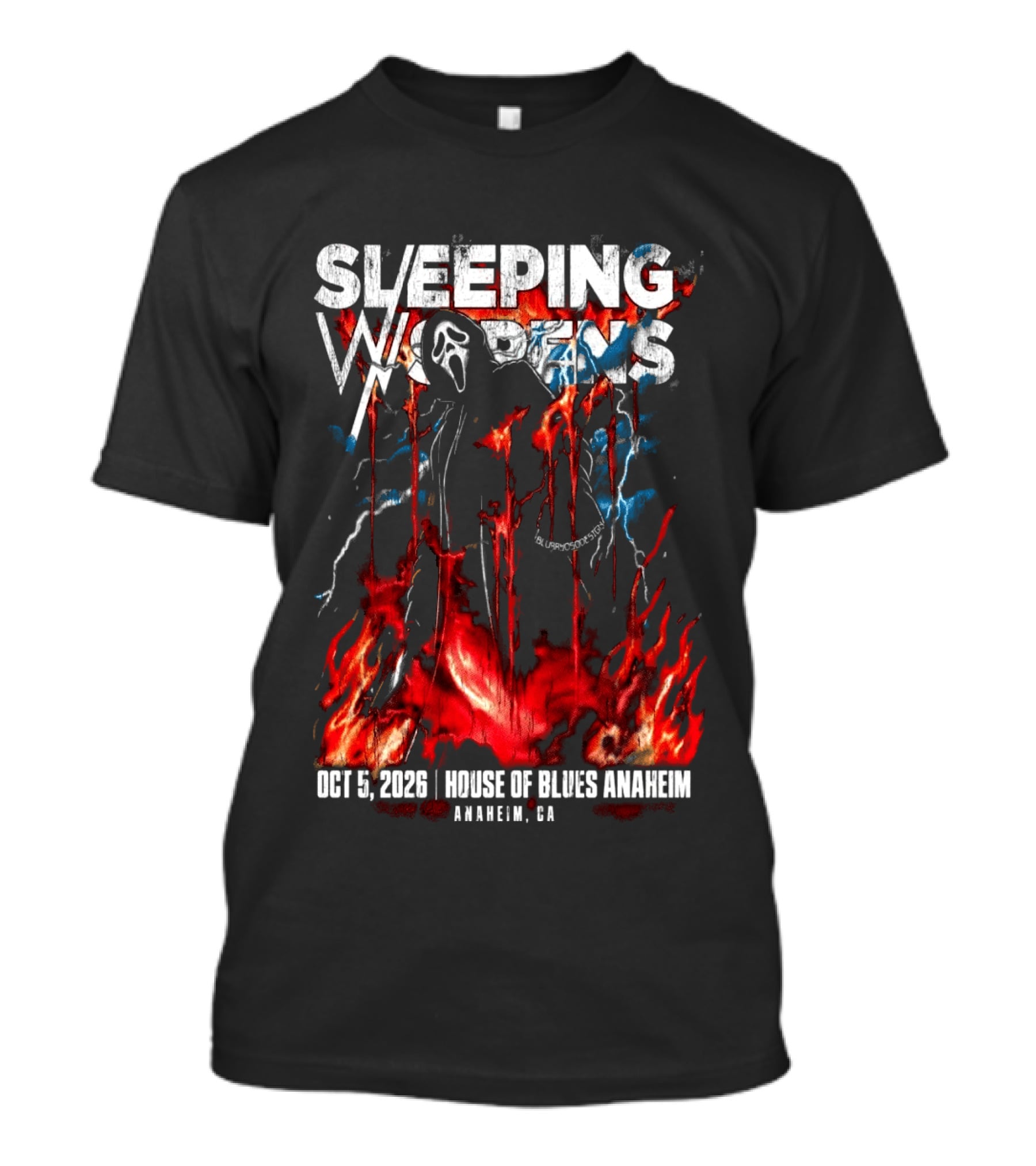 Sleeping With Sirens Oct 5 2026 House Of Blues Anaheim CA Event T-Shirt