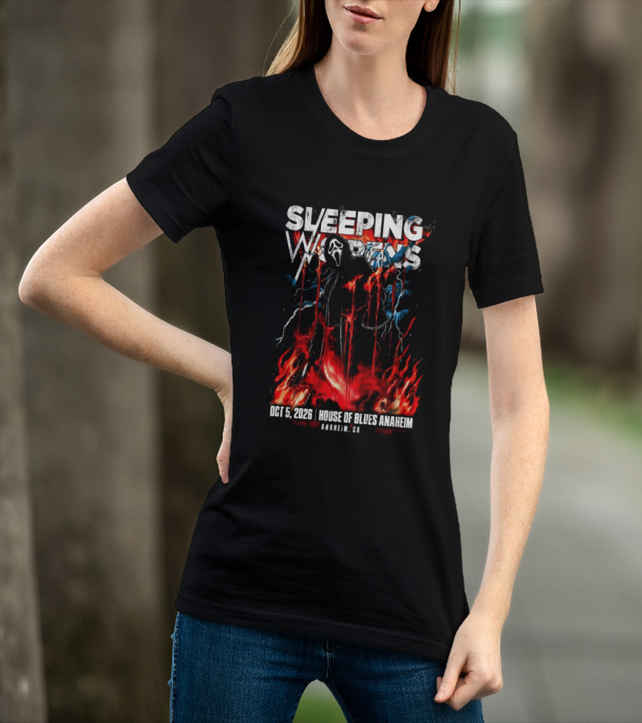 Sleeping With Sirens Oct 5 2026 House Of Blues Anaheim CA Event T-Shirt