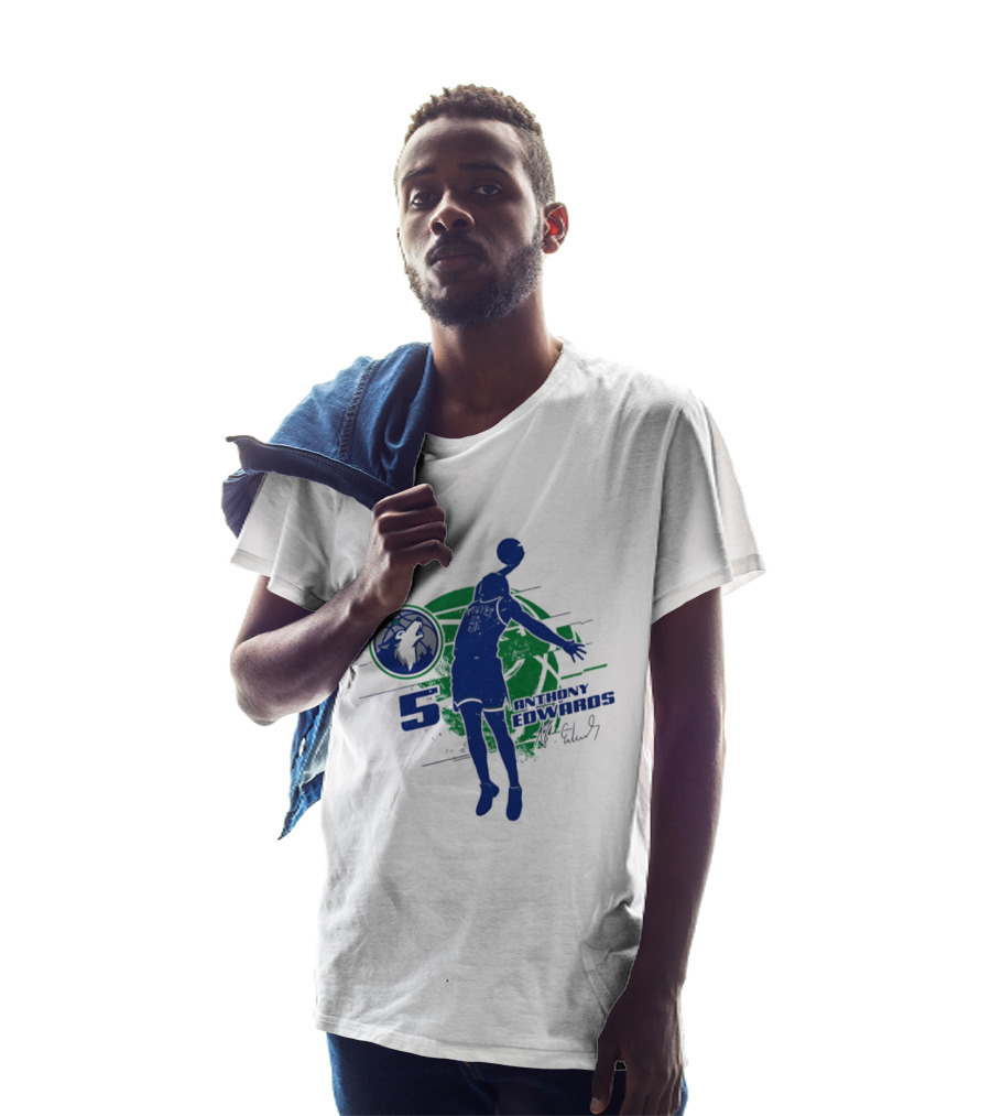 Minnesota Timberwolves Anthony Edwards 5 Basketball Jump 2026 T-Shirt
