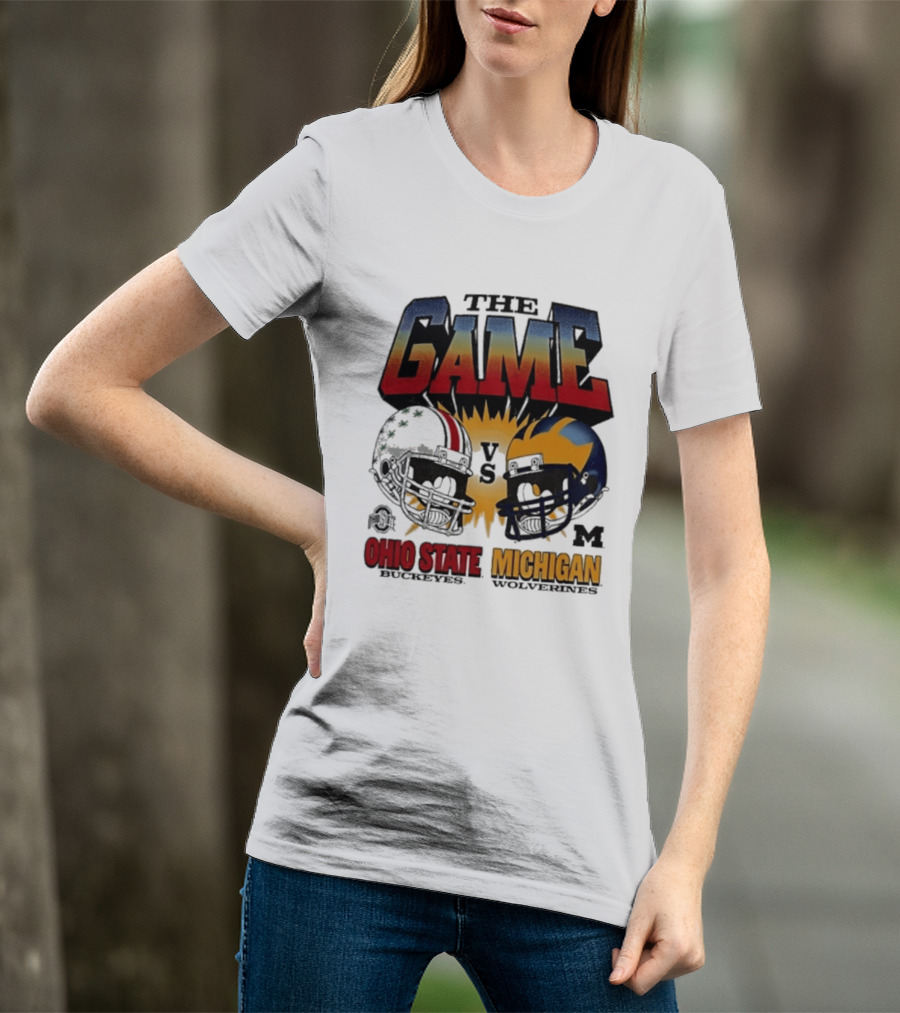 The Game Ohio State Vs Michigan Wolverines Football Rivalry Helmets T-Shirt