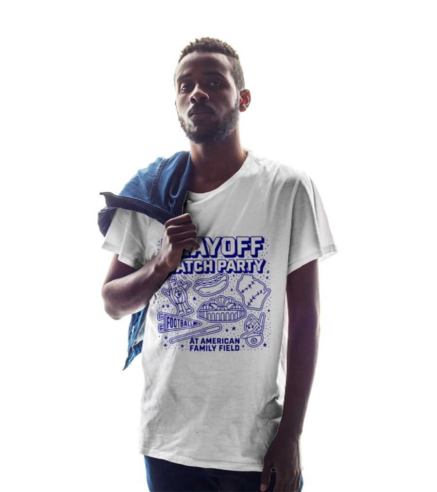 Milwaukee Brewers Playoff Party At American Family Field Baseball Hot Dog Event T-Shirt