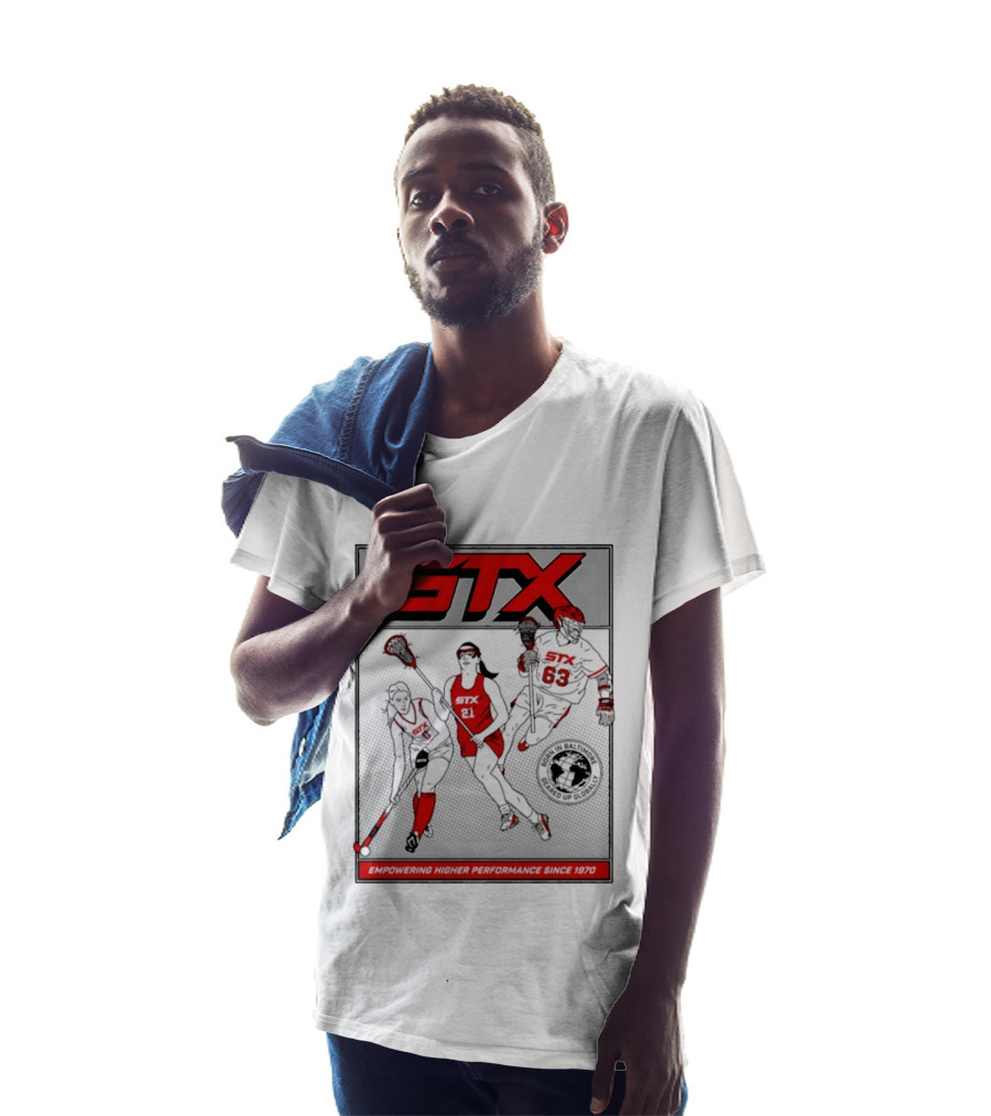 STX Born In Baltimore Geared Up Globally Empowering Higher Performance Since 1970 Lacrosse Field Hockey Players T-Shirt