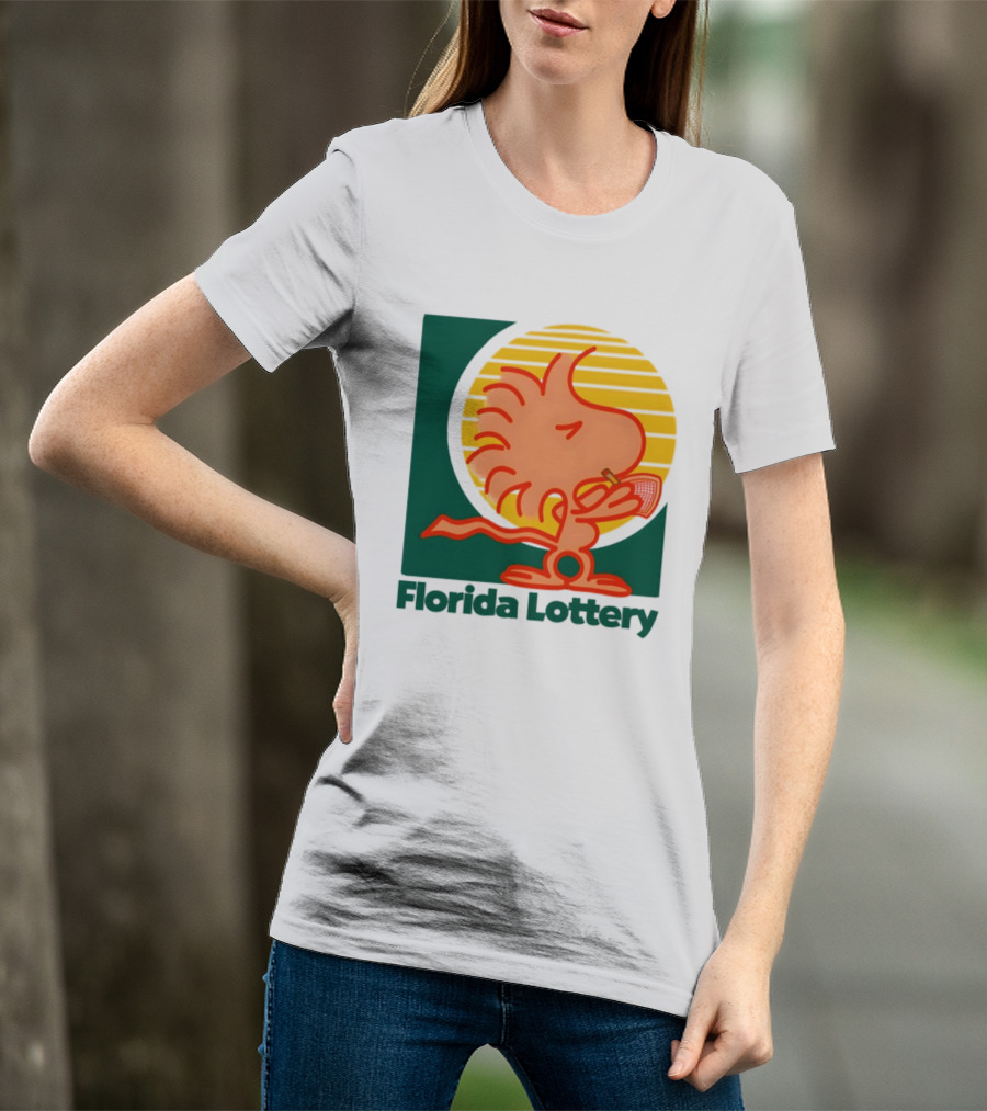 Woodstock Florida Lottery Peanuts Snoopy Sun T-Shirt