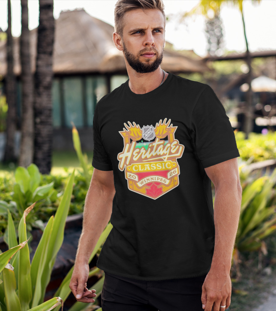 NHL Heritage Classic 2026 Winnipeg Moose Logo Maple Leaf T-Shirt