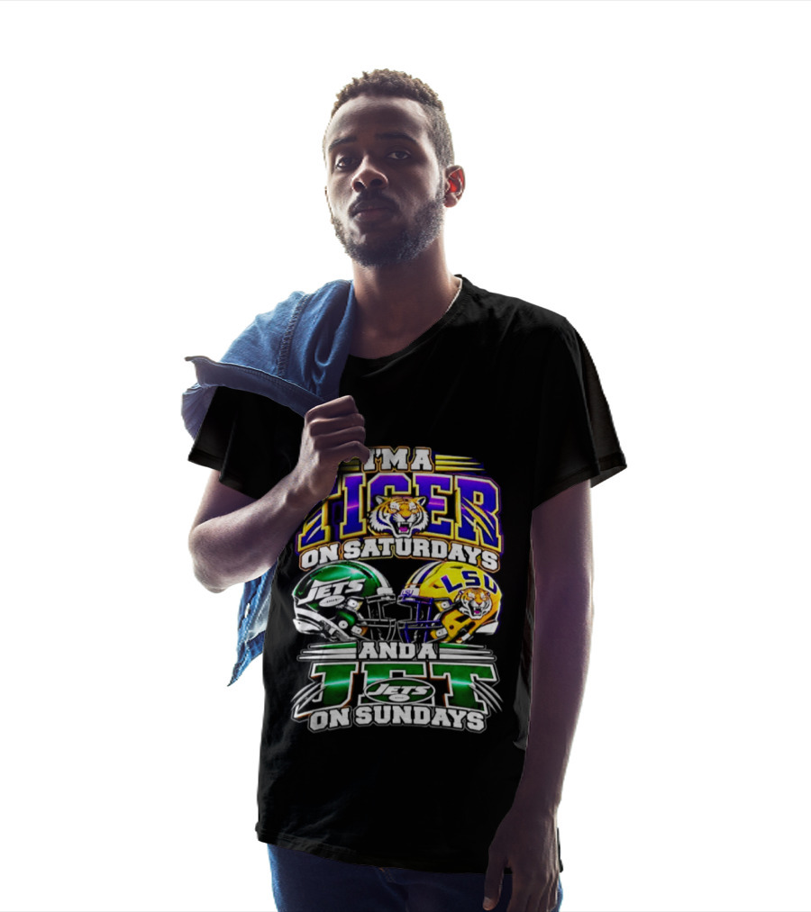 I'm A Tiger On Saturdays And A New York Jet On Sundays LSU 2026 Football Season T-Shirt