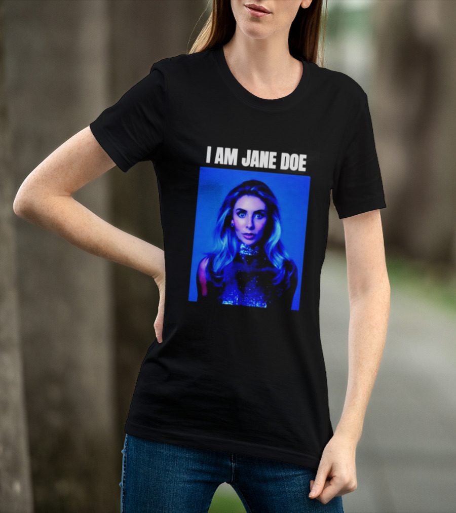 I Am Jane Doe Blue Portrait Mystique T-Shirt