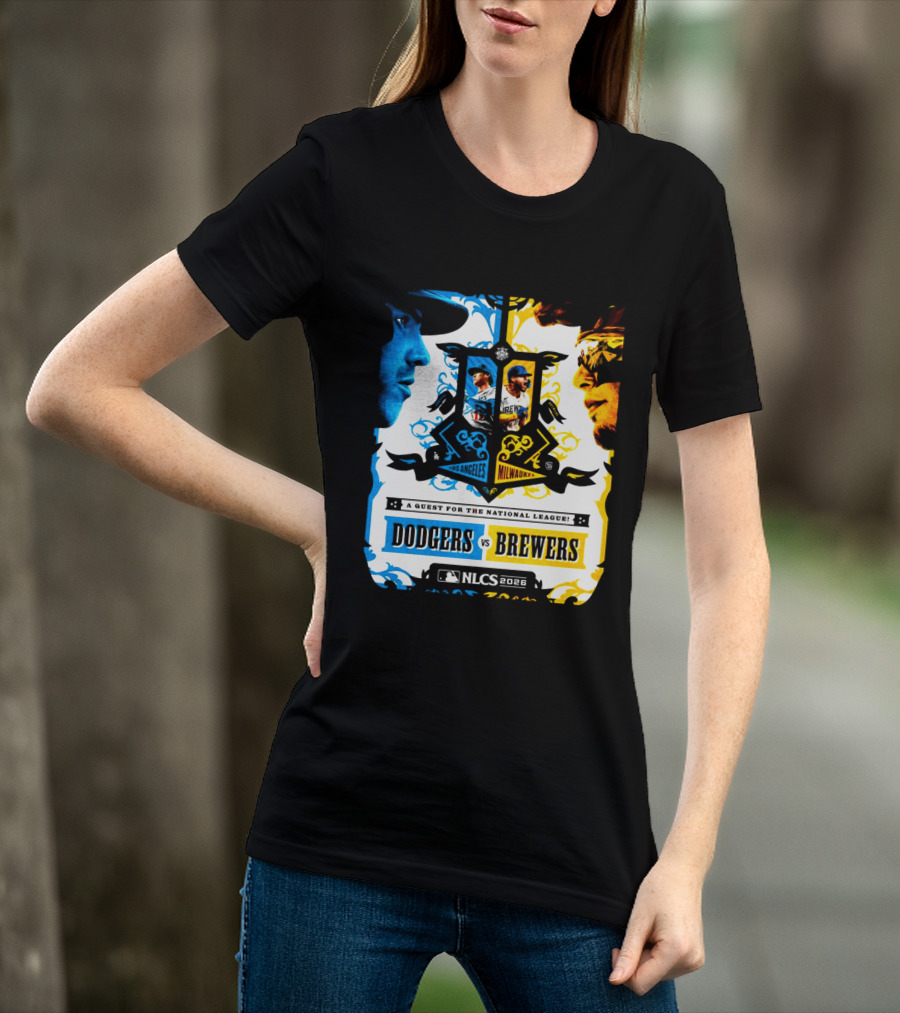 MLB Los Angeles Dodgers Brewers NLCS 2026 Head To Head Quest For The National League T-Shirt