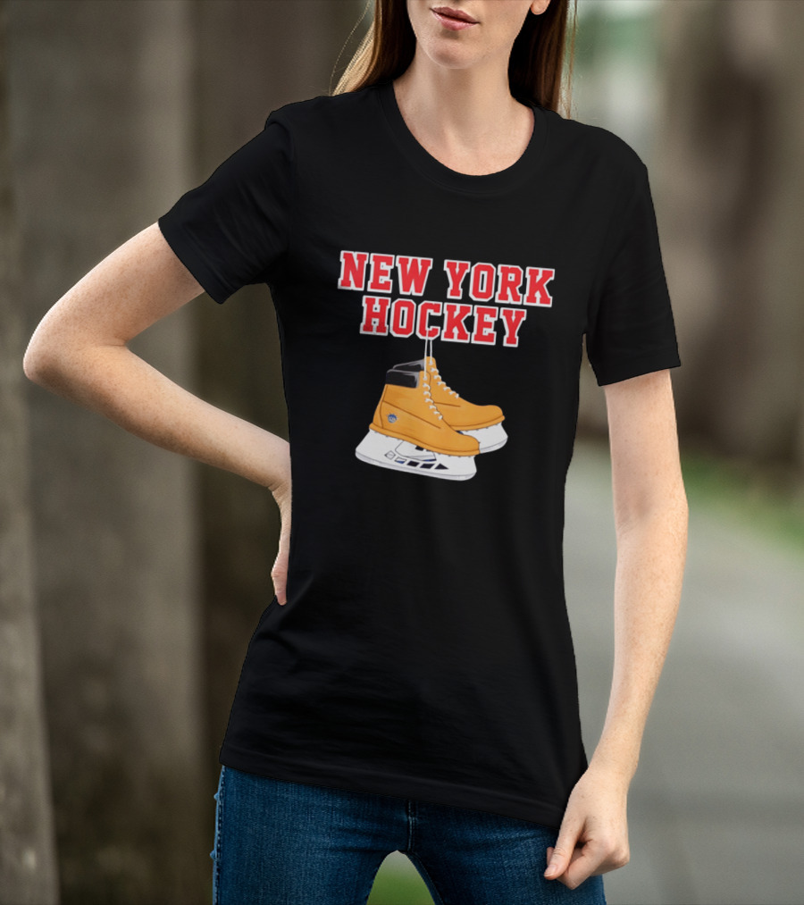 New York Hockey Timberland Ice Skates Ranger T-Shirt