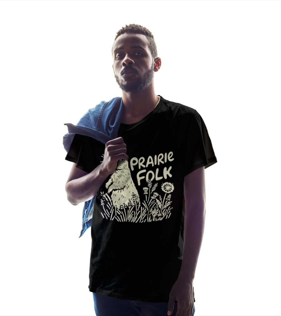 Prairie Folk Groundhog Meadow Wildlife Nature T-Shirt