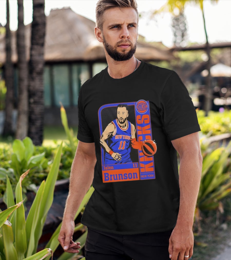 New York Knicks Jalen Brunson 11 Player Card 2026 T-Shirt