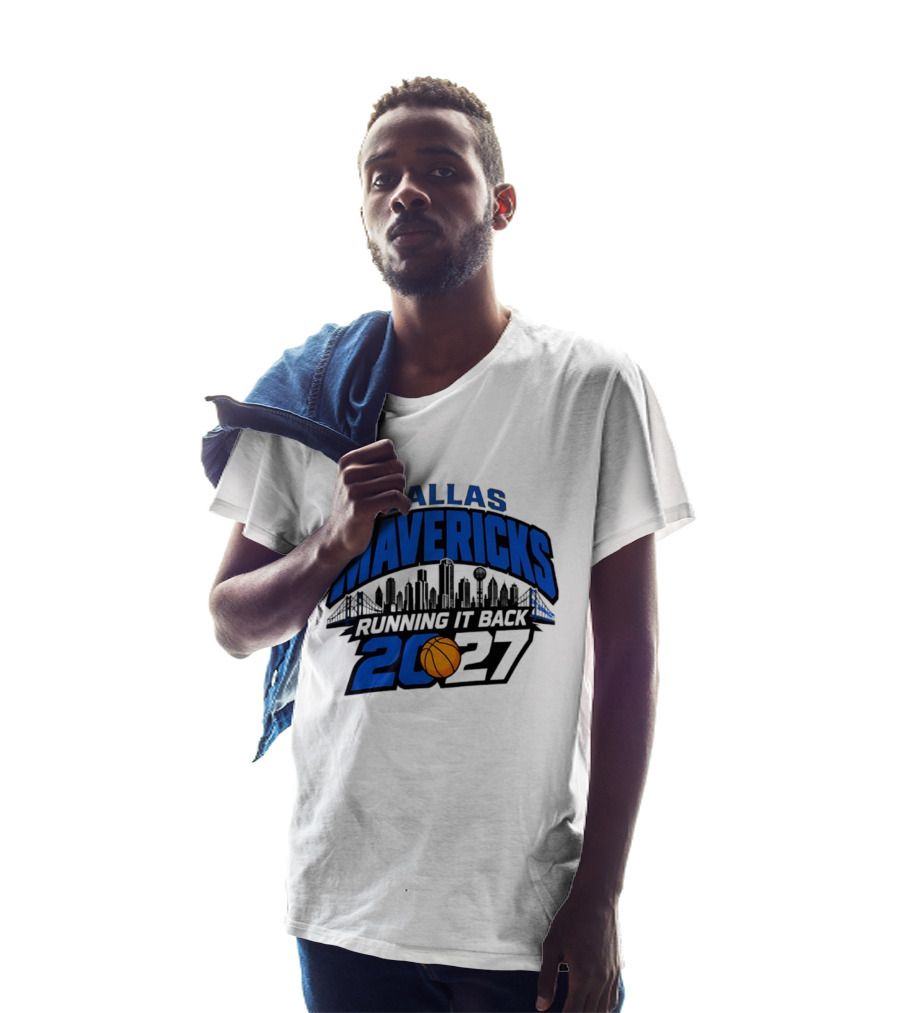 Dallas Mavericks Running It Back 2027 Skyline NBA Basketball T-Shirt