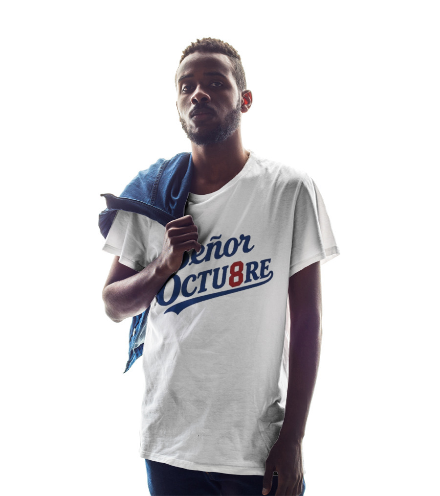 Señor Octubre 8 Los Angeles Dodgers Blue And Red Script T-Shirt