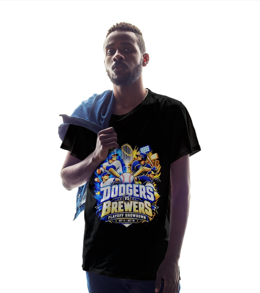 Dodgers Vs Brewers Playoff Showdown Oct 11 19 2026 T-Shirt
