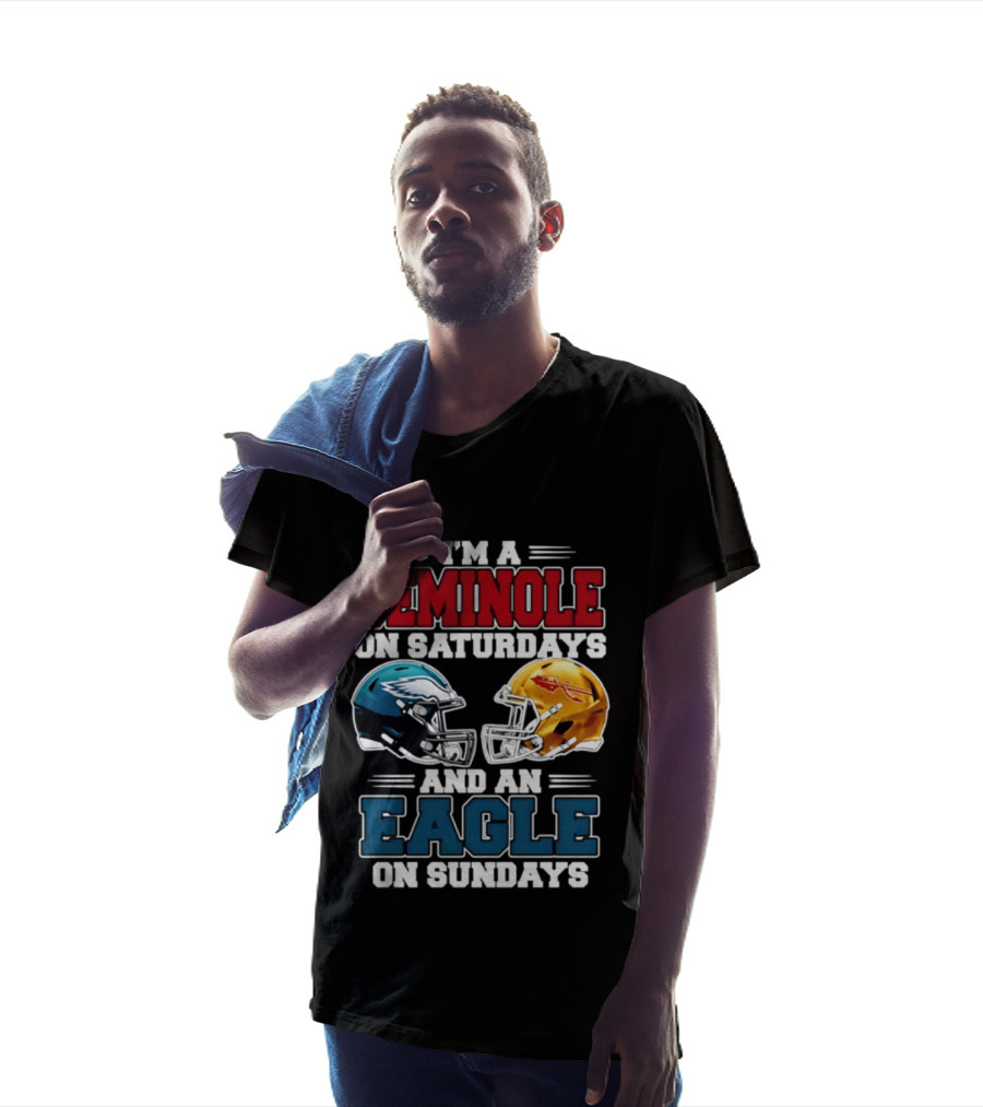 I'm A Seminole On Saturdays And An Eagle On Sundays Football Rivalry Fan Gear T-Shirt