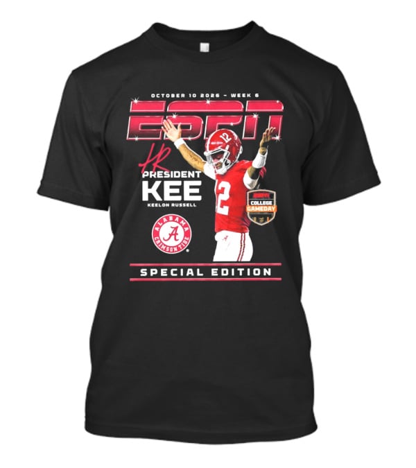 October 10 2026 Week 6 ESPN Alabama Crimson Tide Keelon Russell Special Edition T-Shirt