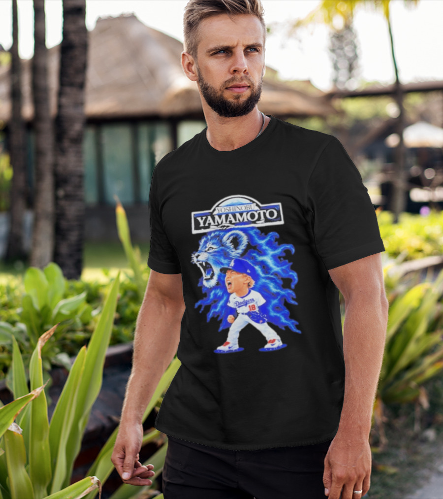 Yoshinobu Yamamoto Los Angeles Dodgers Baby Lion T-Shirt