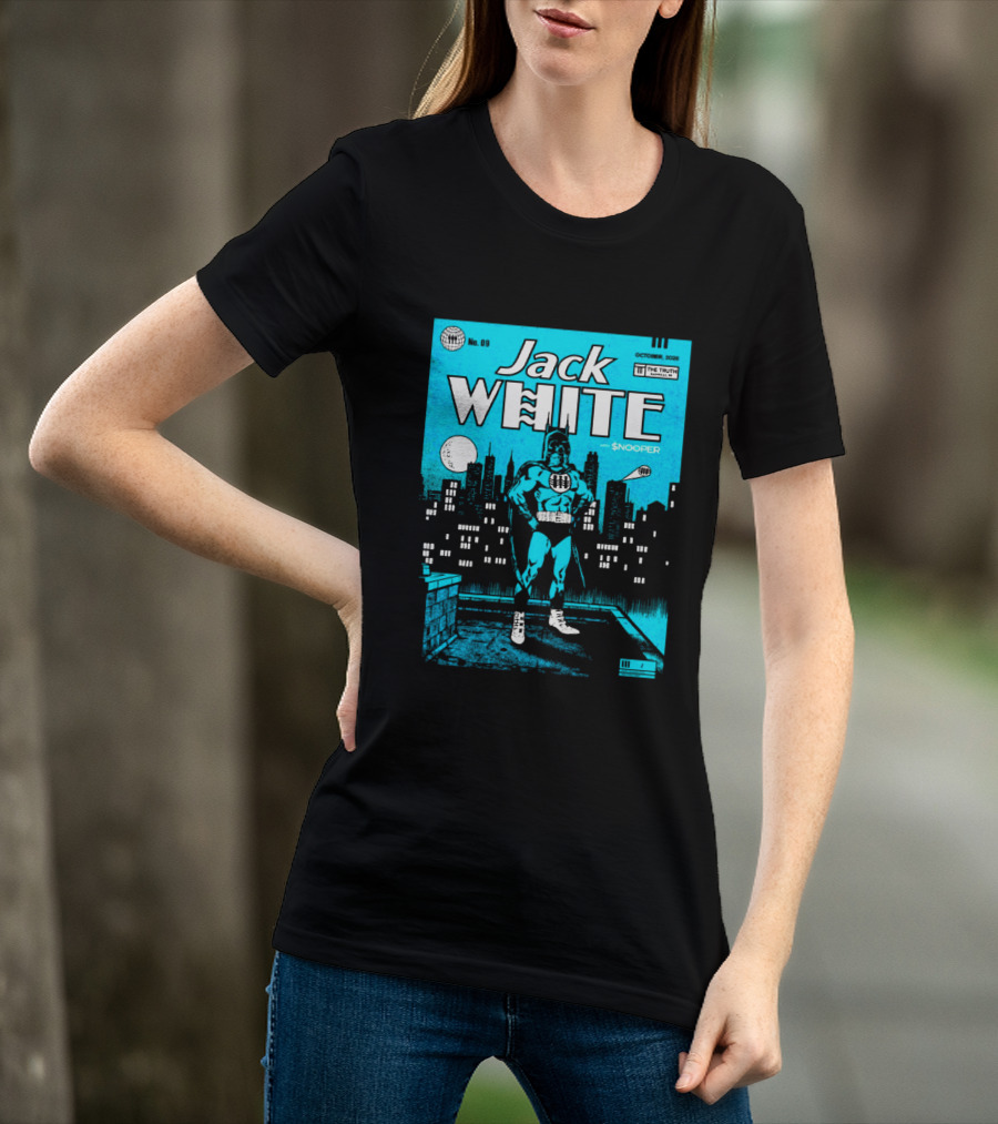 Jack White With Snooper Nashville TN 2026 Night 1 Live At The Truth October 9 Superhero Cityscape T-Shirt